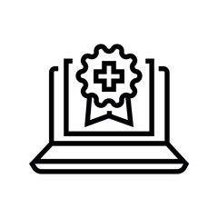 Multimedia learning systems line black icon. Sign for web page, mobile app,