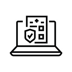 Clinical medical protocols line black icon. Sign for web page, mobile app,