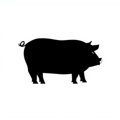 vector illustration of a pig