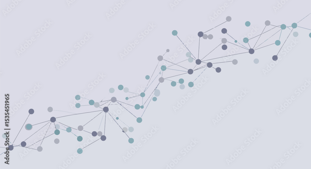 Poster abstract network connection dots and lines representing global communication