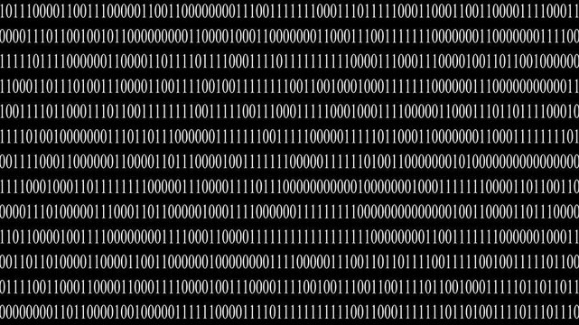 Abstract binary code background. Futuristic cyberspace. Concept of mining crypto currency and bitcoin. Web developer. Digital computer code. Programming. Coding animation background.