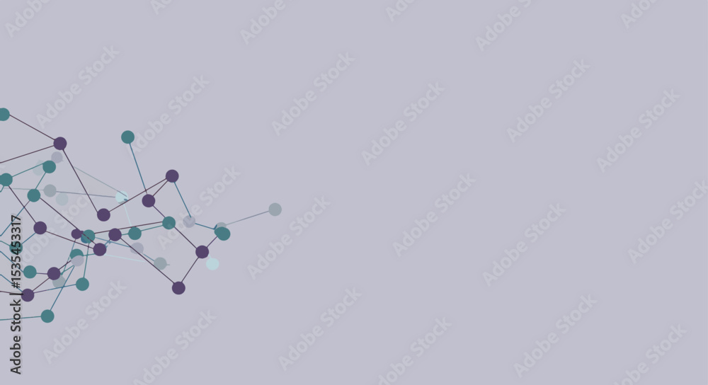 Poster abstract network connection dots and lines representing global communication