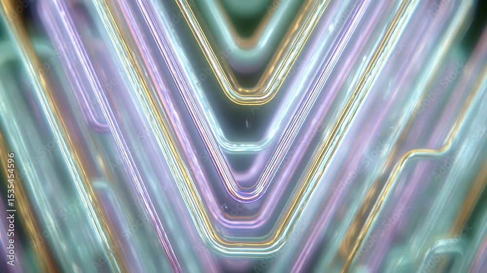 Poster abstract geometric background with colorful light effects and vibrant lines in smooth flowing patter