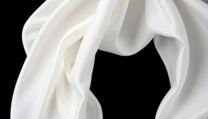 White Silk Fabric Texture Flowing Drape Elegant Luxury Smooth Material Background