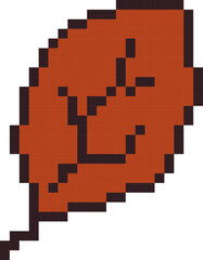 Fototapeta premium pixel vector illustration of fallen leaf