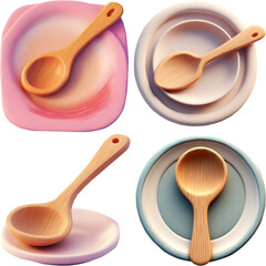 set of wooden spoons