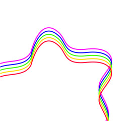 Multi Color Curved Line