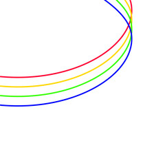 Multi Color Curved Line