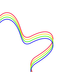 Multi Color Curved Line