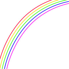 Multi Color Curved Line