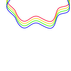 Multi Color Curved Line