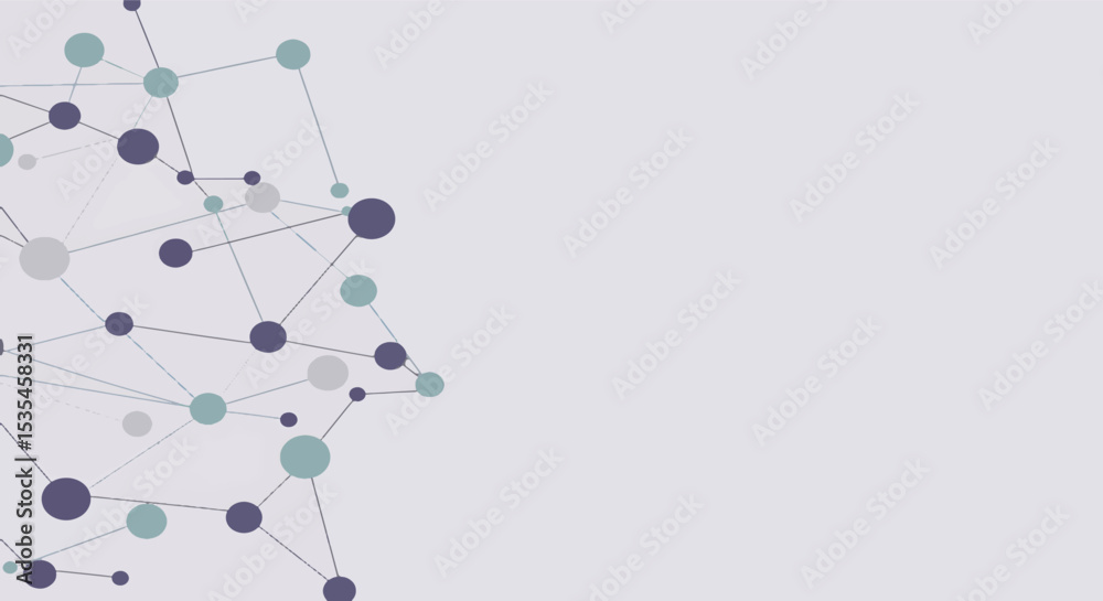 Poster abstract network connection geometric nodes and lines background