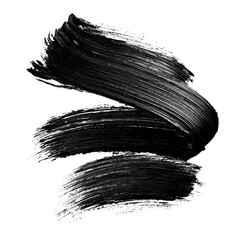 Obraz premium Black Mascara Brush Strokes Abstract Art , PNG isolated cut out image