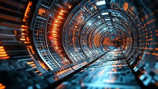 abstract technology background with binary code