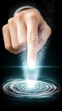 Touch screen technology, touch screen technology, touch screen technology interface interaction in futuristic biometric access and control design
