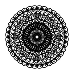 Floral Mandala No.9 coloring page detailed line art for printables. Detailed floral mandala line art PNG for coloring pages,printables, crafts.