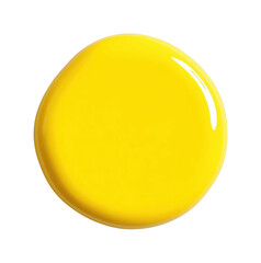 Glossy yellow paint blob with smooth surface