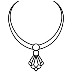 Minimal Bar Pendant Line Art Vector