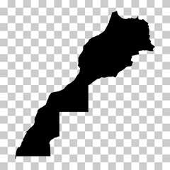 Morocco map symbol shape, travel web flat concept icon vector illustration .