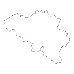 Belgium map symbol shape, travel web flat concept icon vector illustration .