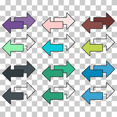 Set of Exchange arrow transfer icon,swap web button design, move symbol vector illustration .