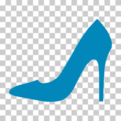 High heel icon, shoe fashion style sign, elegant woman symbol vector illustration .