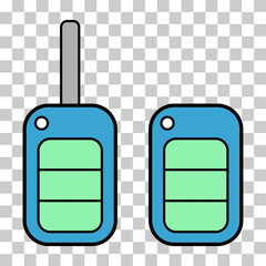Set of Car key icon, door system safety automobile web design, unlock button vector illustration .