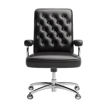 Black leather office chair