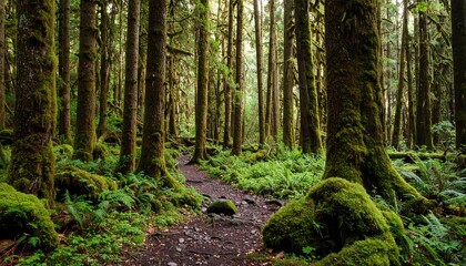Obraz premium Lush forest path