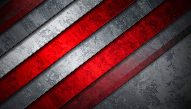 Abstract diagonal stripes of red and gray