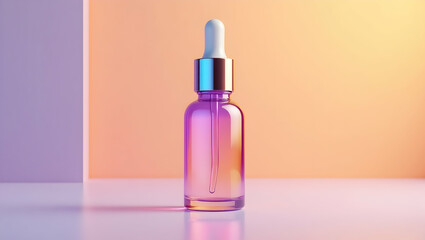Naklejka premium A sleek, square glass dropper bottle