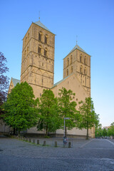 Cathedral Saint Paulus stands majestically in Münster, Germany under clear blue sky