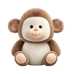 Adorable plush monkey toy with big eyes and fluffy ears