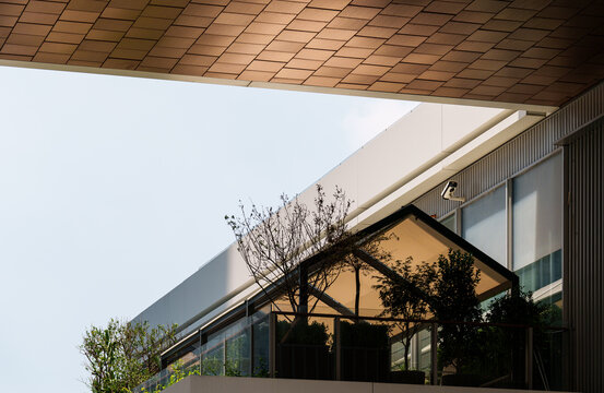 modern office building with glass windows