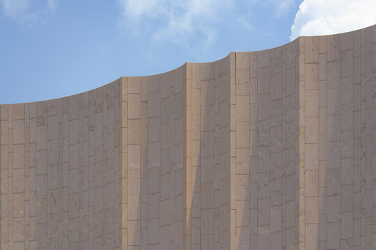 concrete wall with blue sky
