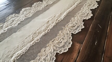 Vintage Wedding Table Decor with Lace Runners