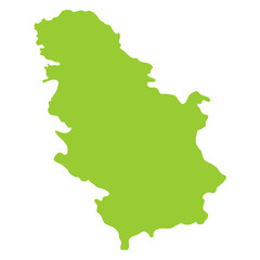 map of Serbia land