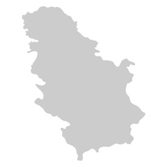 Obraz premium map of Serbia shadow