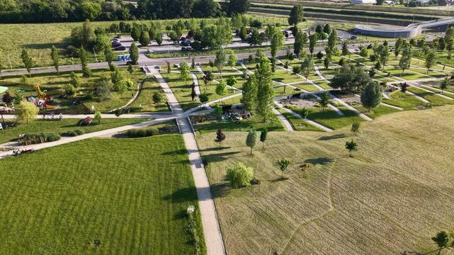 park drone shot