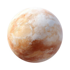 Planet pluto in high detail and realistic surface texture