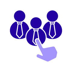 Icon a human resources, isolated against a clean background.