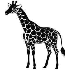 Obraz premium Giraffe Silhouette Isolated Vector Clipart for Creative Design