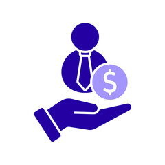 Icon a salary, isolated against a clean background.