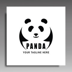 Obraz premium Panda and icon vector design template. Illustrator vector with white background