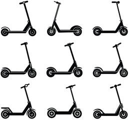 eletric scooter vector sihouette © mstkhatija