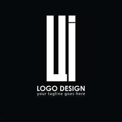 UI UI Logo Design, Creative Minimal Letter UI UI Monogram
