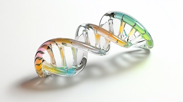 Colorful Glass DNA Helix.