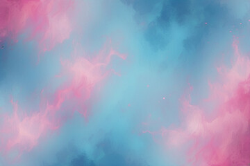 Abstract watercolor artwork depicting a soft blend of pink and blue hues in a dreamy design