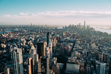Fototapeta premium aerial view of manhattan