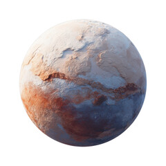 Realistic mars surface texture with craters and ridges